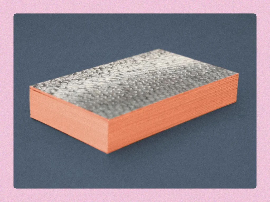 Award winning business cards that look like real salmon skin