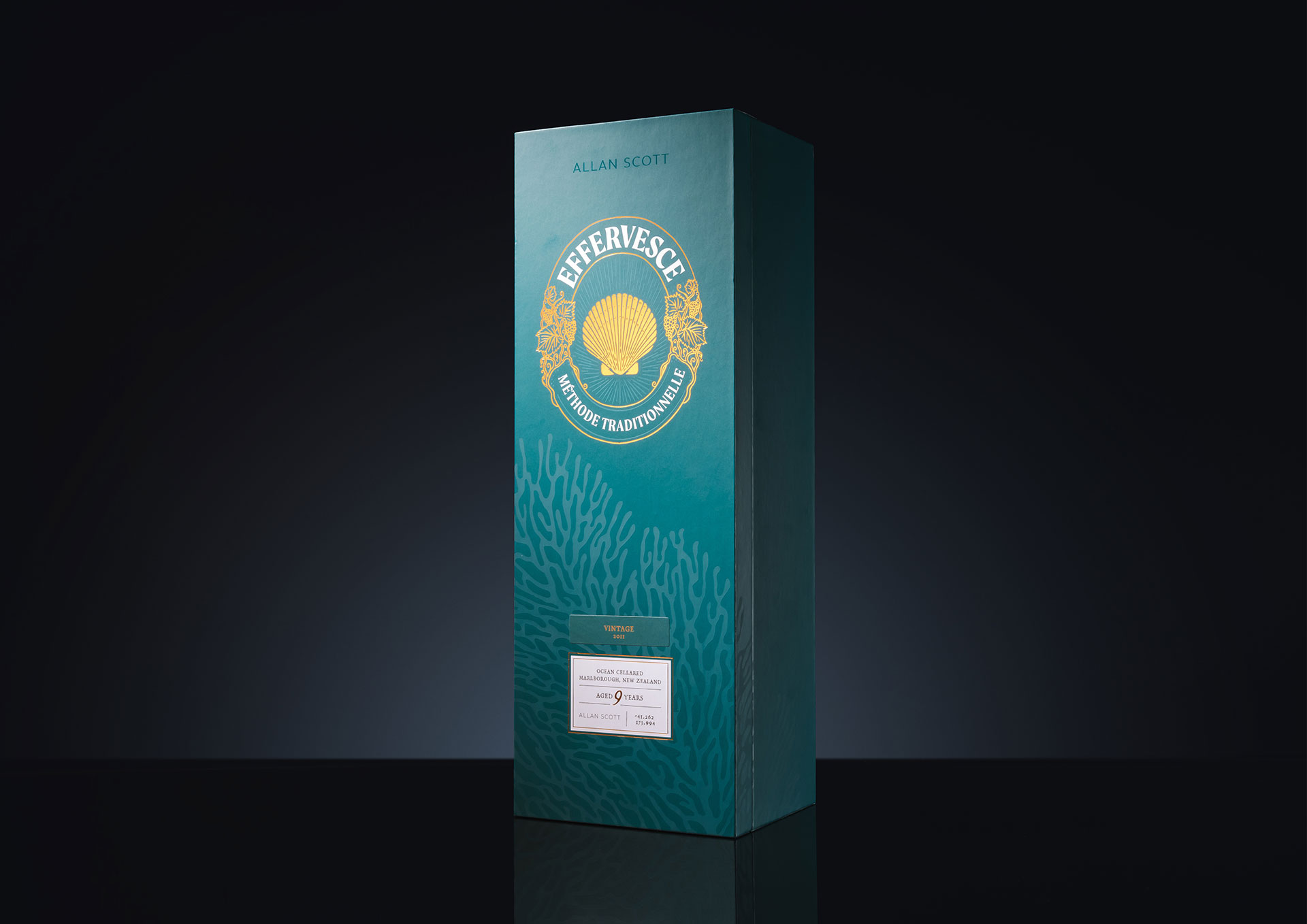a blue box with a label