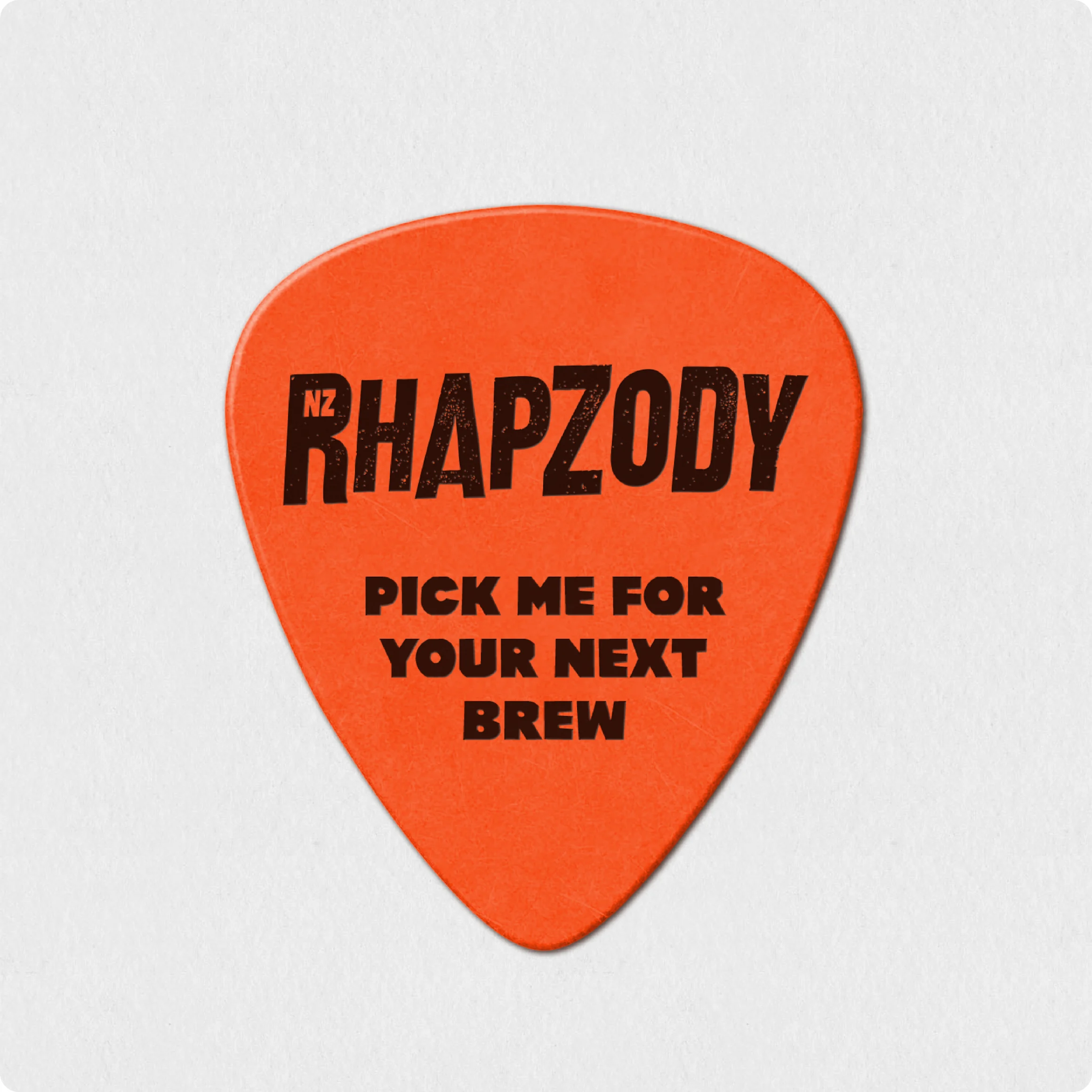 Downing-nz-rhapzody-hop-branding-guitar-pick-promo