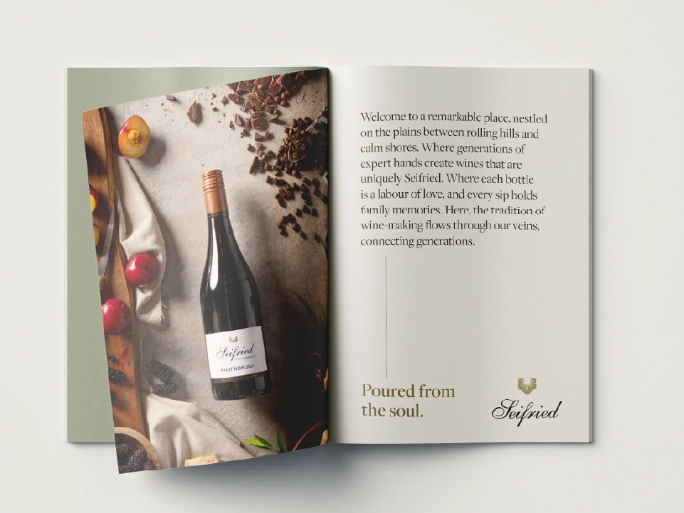 Wine magazine showcasing Seifried winery photography